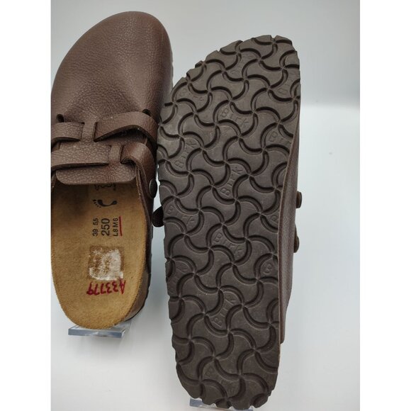 Birki's Vintage Camden Double Strap Brown Leather Clogs With Adjustable Straps & - Picture 3 of 4